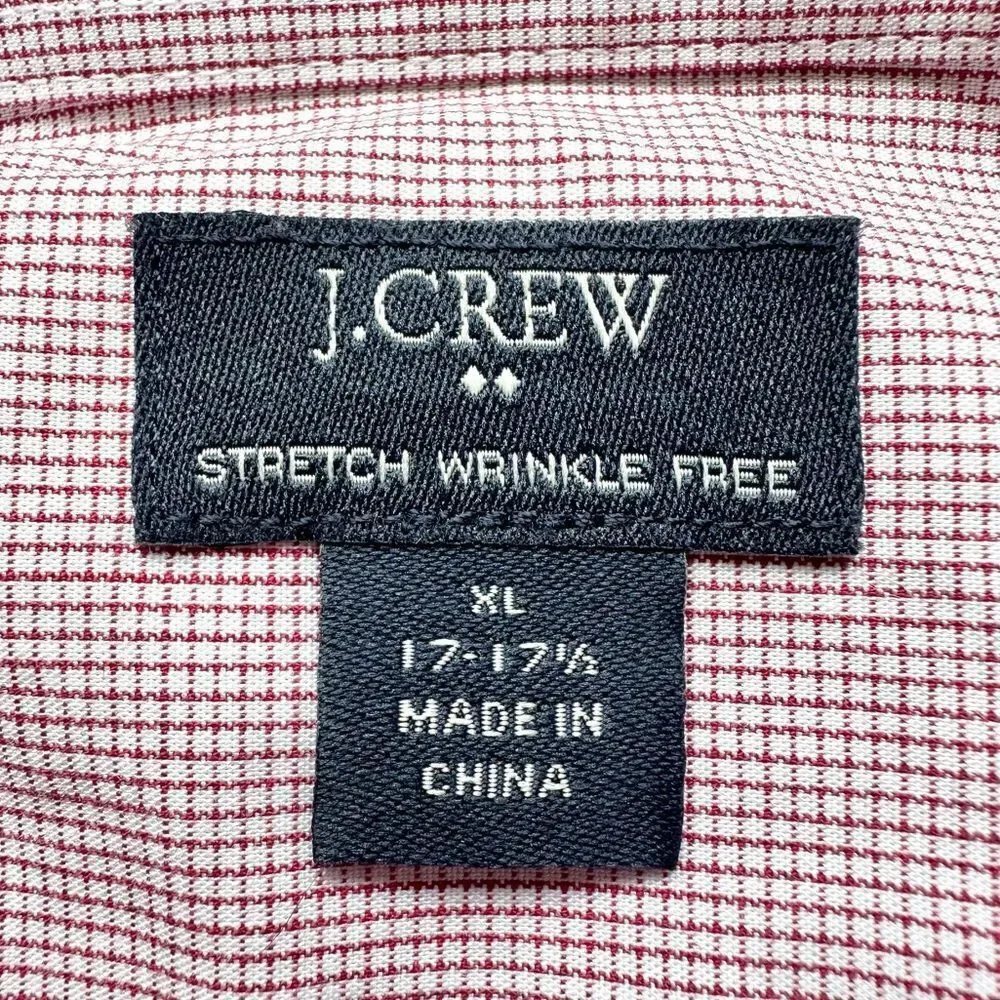 🔃J. Crew Men’s Red Long Sleeve Button Down Dress Shirt